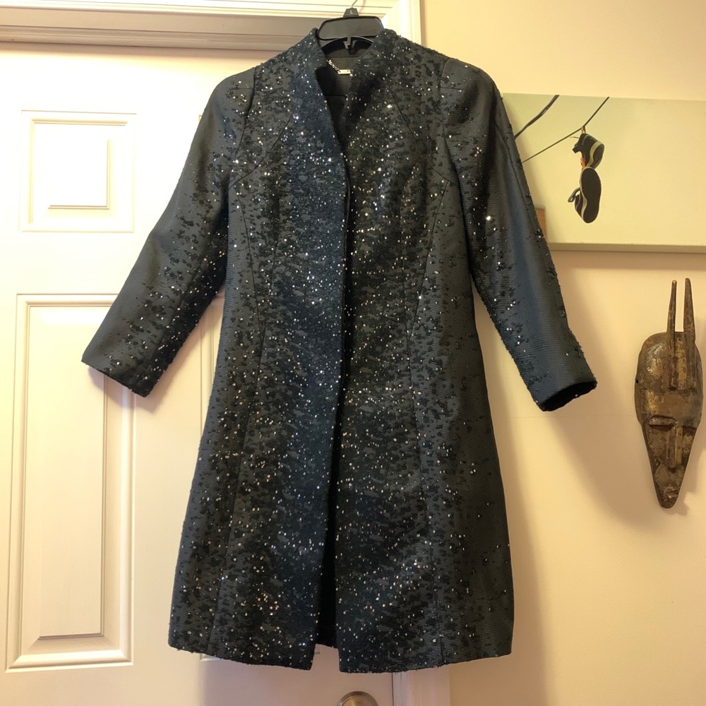 Ombre Sequin White House Black Market Coat